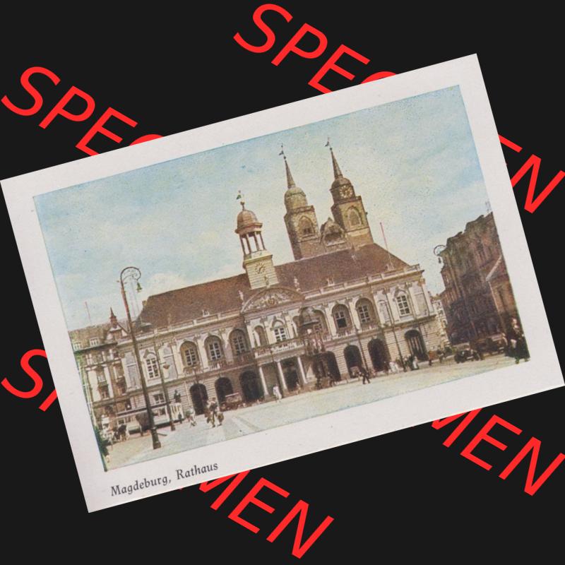 Lithographien Fotos, Heldge-Verlag Köthen/Anhalt Deutschland im farbigen Bild - 50 Heldge-farb-fotos Magdeburg, Rathaus. Sammlung von 50 Heldge-farb-fotos des Heldge-Verlages... Sammlung
