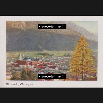 Lithographien Fotos, Heldge-Verlag Köthen/Anhalt Deutschland im farbigen Bild - 50 Heldge-farb-fotos Mittenwald, Oberbayern II. Sammlung von 50 Heldge-farb-fotos des Heldge-Verlages... Sammlung
