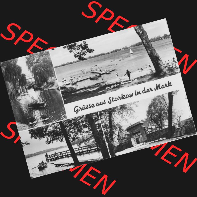 Ansichtskarte Planet-Verlag Berlin Sammlung der DDR in s/w - Schwarzweiß der 1970er Jahre, 1973, Grußkarte, Grüße aus Storkow in der Mark. Digitales... Sammlung
