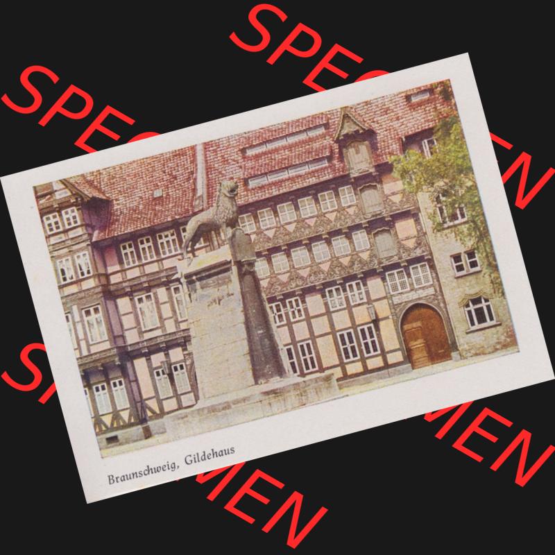 Lithographien Fotos, Heldge-Verlag Köthen/Anhalt Deutschland im farbigen Bild - 50 Heldge-farb-fotos Braunschweig, Gildehaus. Sammlung von 50 Heldge-farb-fotos des Heldge-Verlages... Sammlung
