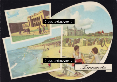 Walter Werner Verlag KG Markkleeberg - Leipzig DDR Bezirk Rostock der 1960er Jahre, 1962, Lithografie, Zinnowitz, Kulturhaus,... Sammlung
