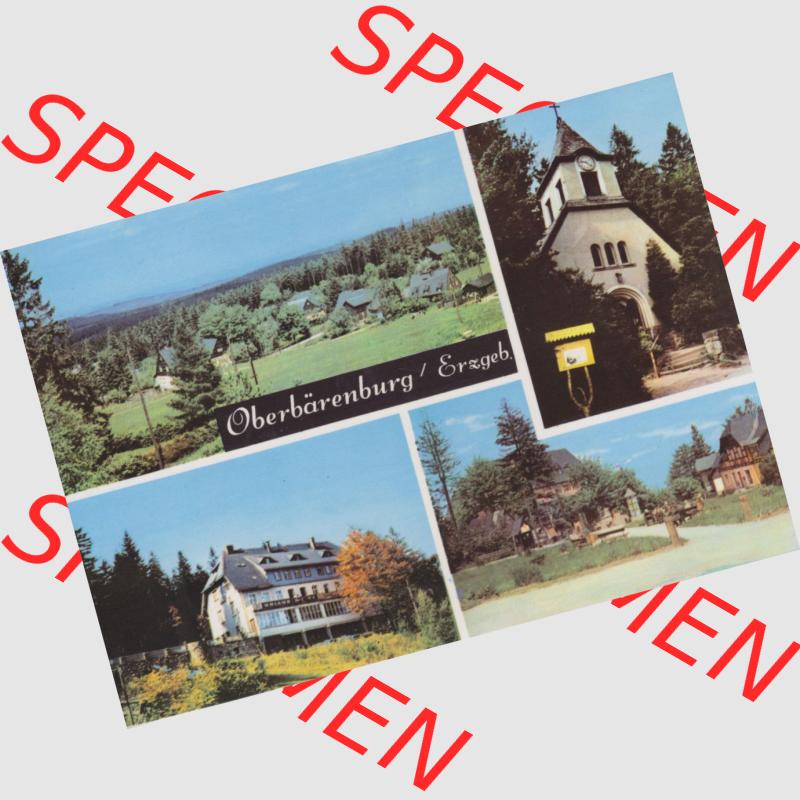 Ansichtskarte Erhard Neubert KG - Karl-Marx-Stadt DDR gemischte Ansichtskarten Sammlung mit 4-Bildkarten der DDR Bezirke 1970er Jahre, 1971, Oberbärenburg im Erzgebirge, Waldkapelle,... Sammlung