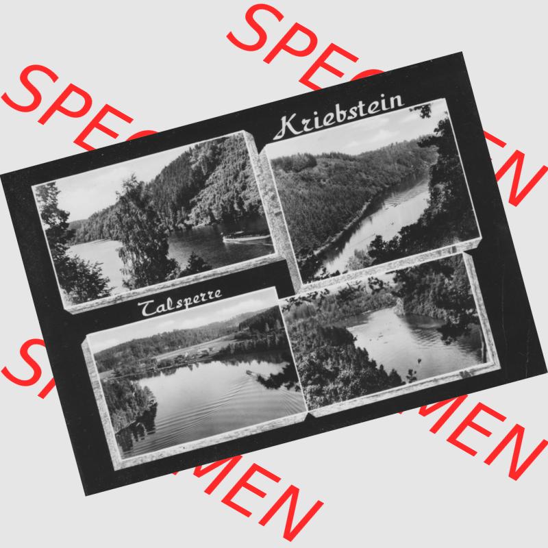 Ansichtskarte Erhard Neubert KG - Karl-Marx-Stadt DDR gemischte Ansichtskarten Sammlung mit 4-Bildkarte in s/w Schwarzweiß bzw. Graustufen 1965, Kriebstein Talsperre, auf Vierbildkarte... Sammlung