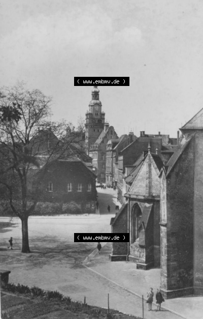 1973, Döbeln in Sachsen, Blick nach dem Rathaus, Hochformat, Einbildkarte, zum herunterladen freigegeben Sammlung