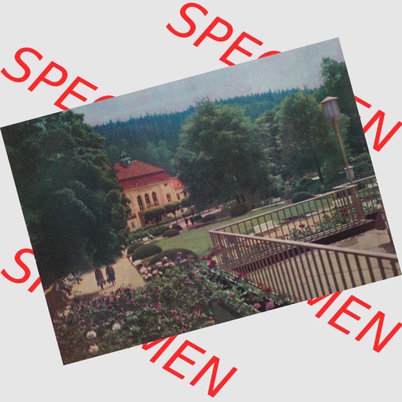 Dick-Foto-Verlag Erlbach I.V. aus Sammlung Staatsbad Bad Elster, Badehaus. Das Digital JPG-Bild der Ansichtskarte aus Staatsbad Bad Elster in Farbe / Color Lithografien im... Sammlung