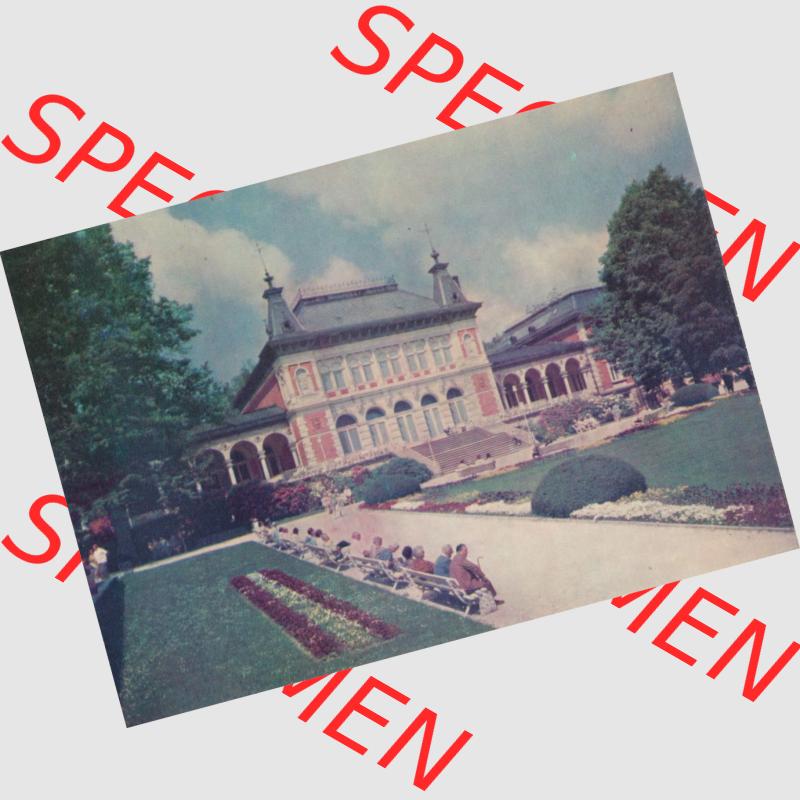Dick-Foto-Verlag Erlbach I.V. aus Sammlung Staatsbad Bad Elster, Kurhaus. Das Digital JPG-Bild der Ansichtskarte aus Staatsbad Bad Elster in Farbe / Color Lithografien im... Sammlung