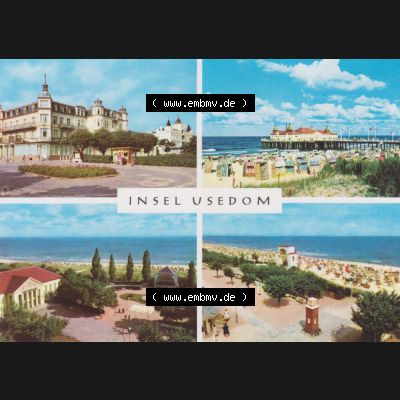Ansichtskarte Verlag Felix Setecki Berlin der DDR, Sammlung Bezirk Rostock 1970, Insel Usedom mit Zinnowitz, Ahlbeck, Heringsdorf , Verlag Felix Setecki Berlinf. Digitales... Sammlung