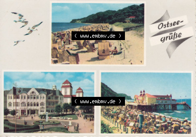 Ansichtskarte Verlag Felix Setecki Berlin der DDR, Sammlung Bezirk Rostock 1964, Ostseegrüße, Göhren, Binz, Sellin, Verlag... Sammlung