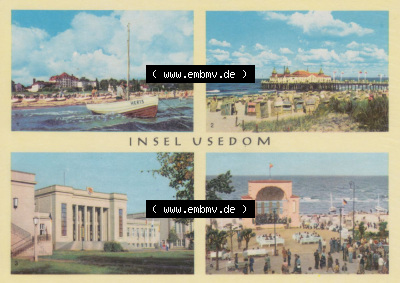 Ansichtskarte Verlag Felix Setecki Berlin der DDR, Sammlung Bezirk Rostock 1967, Insel Usedom,mit Heringsdorf, Ahlbeck, Zinnoeitz... Sammlung