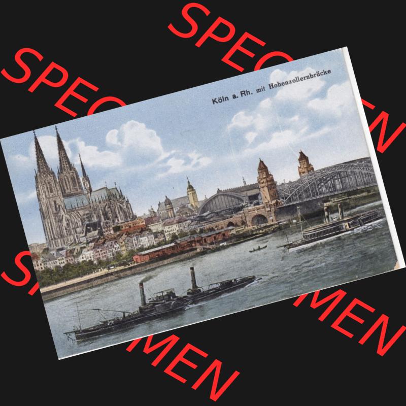 Ansichtskarten aus dem Deutschen Reich, Preußen, Provinz Rheinland, Stadt Köln, Sammlung Köln allgemein vor 1945, Köln a. Rh. mit Hohenzollernbrücke... Sammlung