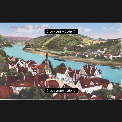 Ansichtskarten aus dem Deutschen Reich, Königreich Sachsen, Sächsische Schweiz, Königreich Sachsen Sächsische Schweiz Wehlen, in Farbe (1) Sammlung