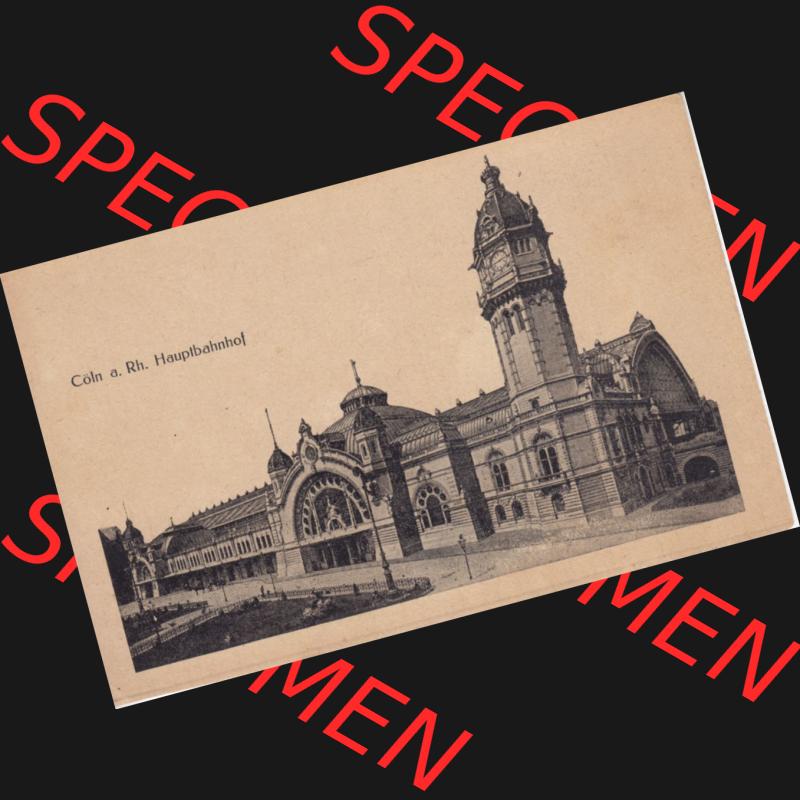 Ansichtskarten aus dem Deutschen Reich, Preußen, Provinz Rheinland, Stadt Köln, Sammlung Köln allgemein vor 1945, Cöln a. Rh. Hauptbahnhof... Sammlung