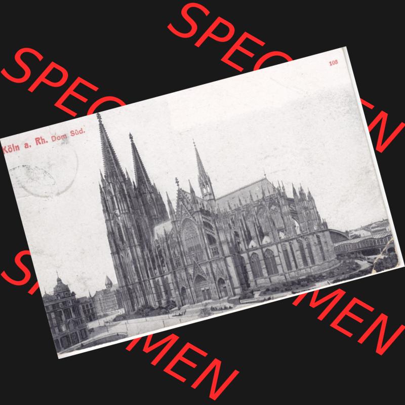Ansichtskarten aus dem Deutschen Reich, Preußen, Provinz Rheinland, Stadt Köln, Sammlung vor 1945, Köln, Dom, Südseite, Querformat (1) Sammlung