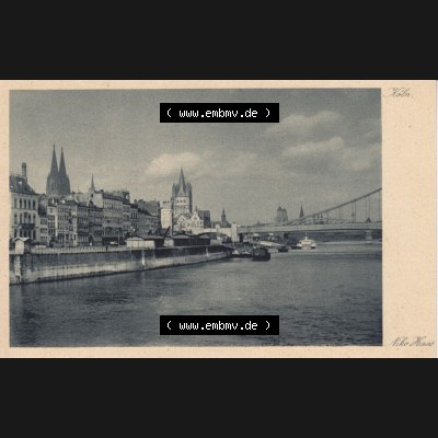 Ansichtskarten aus dem Deutschen Reich, Preußen, Provinz Rheinland, Stadt Köln, Sammlung Köln allgemein vor 1945, Köln am Rhein (1) Sammlung