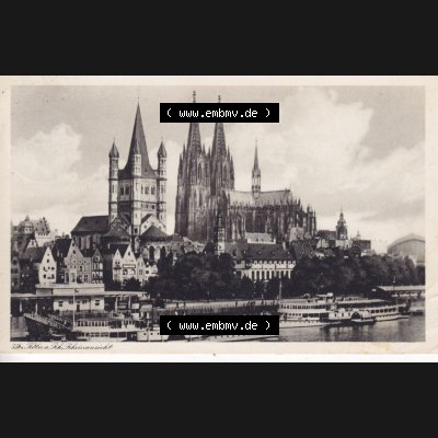 Ansichtskarten aus dem Deutschen Reich, Preußen, Provinz Rheinland, Stadt Köln, Sammlung Köln allgemein vor 1945, 1932, Kölner Rhein Rheinansicht... Sammlung