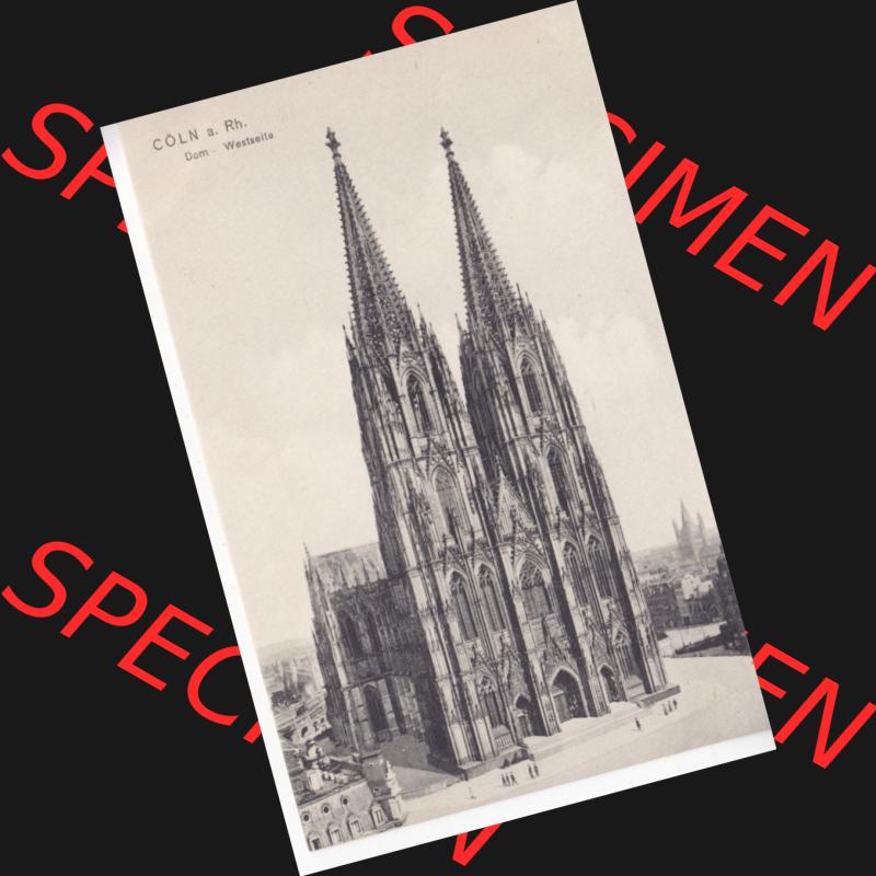 Ansichtskarten aus dem Deutschen Reich, Preußen, Provinz Rheinland, Stadt Köln, Sammlung vor 1945, Köln am Rhein, Dom Westseite, Hochformat (3) Sammlung