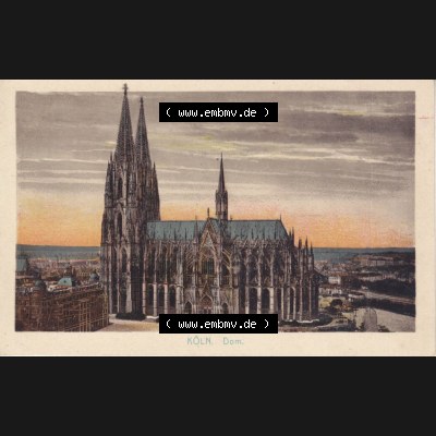 Ansichtskarten aus dem Deutschen Reich, Preußen, Provinz Rheinland, Stadt Köln, Sammlung vor 1945, Köln, Dom Querformat (1) Sammlung