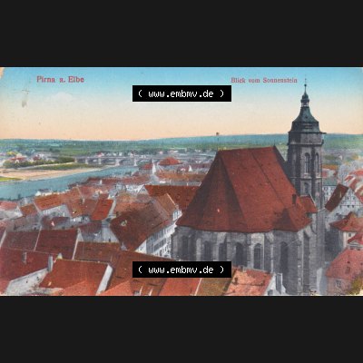 Ansichtskarten aus dem Deutschen Reich, Königreich Sachsen, Sächsische Schweiz, Firna Elbe Blick vom Sonnenstein Sächsische Schweiz (1) Sammlung