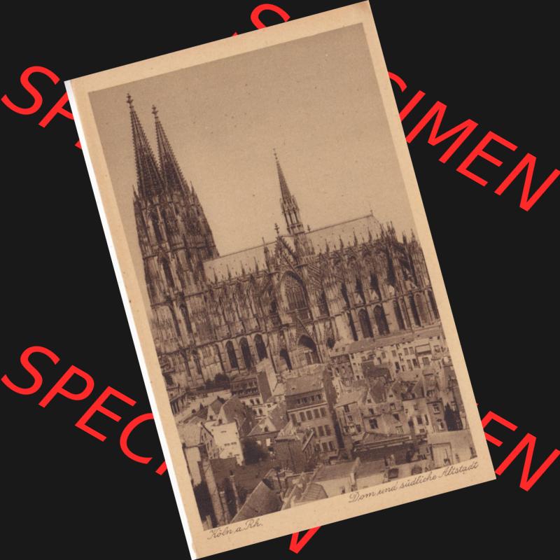 Ansichtskarten aus dem Deutschen Reich, Preußen, Provinz Rheinland, Stadt Köln, Sammlung vor 1945, Köln am Rhein, Dom und südlichre Altstadt,... Sammlung