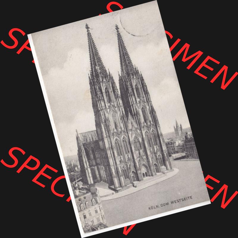 Ansichtskarten aus dem Deutschen Reich, Preußen, Provinz Rheinland, Stadt Köln, Sammlung vor 1945, Köln am Rhein, Dom Westseite, Hochformat (4) Sammlung