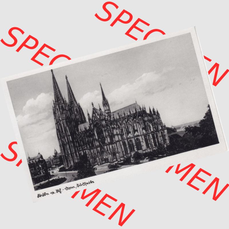 Ansichtskarten aus dem Deutschen Reich, Preußen, Provinz Rheinland, Stadt Köln, Sammlung vor 1945, Kölner Dom, Südseite, Querformat (1) Sammlung