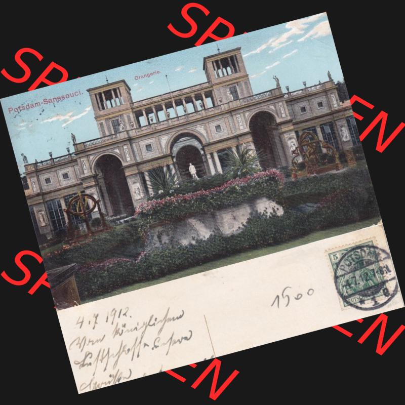 Ansichtskarten aus dem Deutschen Reich, Preußen, Provinz Brandenburg, Hauptstadt Potsdam, Sammlung von ca. 1911-1941, um 1912, Potsdam-Sanssouci Orangerie... Sammlung