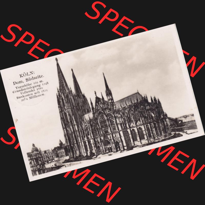 Ansichtskarten aus dem Deutschen Reich, Preußen, Provinz Rheinland, Stadt Köln, Sammlung vor 1945, Kölner Dom, Südseite, Querformat (3) Sammlung