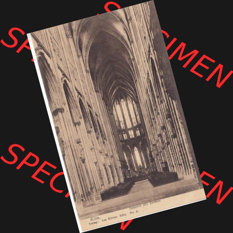 Ansichtskarten aus dem Deutschen Reich, Preußen, Provinz Rheinland, Stadt Köln, Sammlung vor 1945, Köln, Inneres des Domes, Hochformat (1) Sammlung