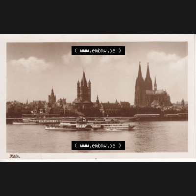 Ansichtskarten aus dem Deutschen Reich, Preußen, Provinz Rheinland, Stadt Köln, Sammlung Köln allgemein vor 1945, Köln Rhein-Dampfschiffahrt (1) Sammlung