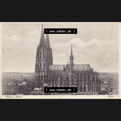 Ansichtskarten aus dem Deutschen Reich, Preußen, Provinz Rheinland, Stadt Köln, Sammlung vor 1945, Köln am Rhein, Dom, Querformat (2) Sammlung