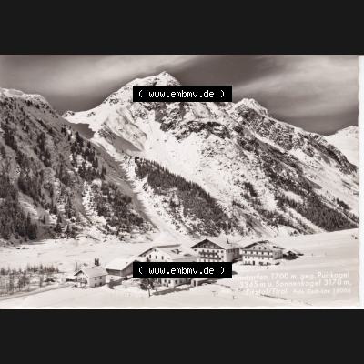 Österreich Ansichtskarte s/w 1963, Mandarfen geg. Puitogel und Sonnenkogel, Pitztal in Tirol (1) Sammlung