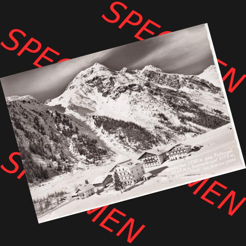 Österreich Ansichtskarte s/w 1963, Mandarfen geg. Puitogel und Sonnenkogel, Pitztal in Tirol (1) Sammlung