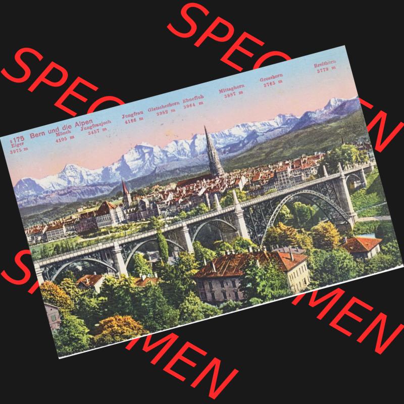 Ansichtskarte Schweiz, Karton Bern, Verwaltungskreis Bern-Mittelland, Stadt Bern, Lithografie vor 1945, 1920, s175 Bern und die Alpen, Eiger, Mönch,... Sammlung