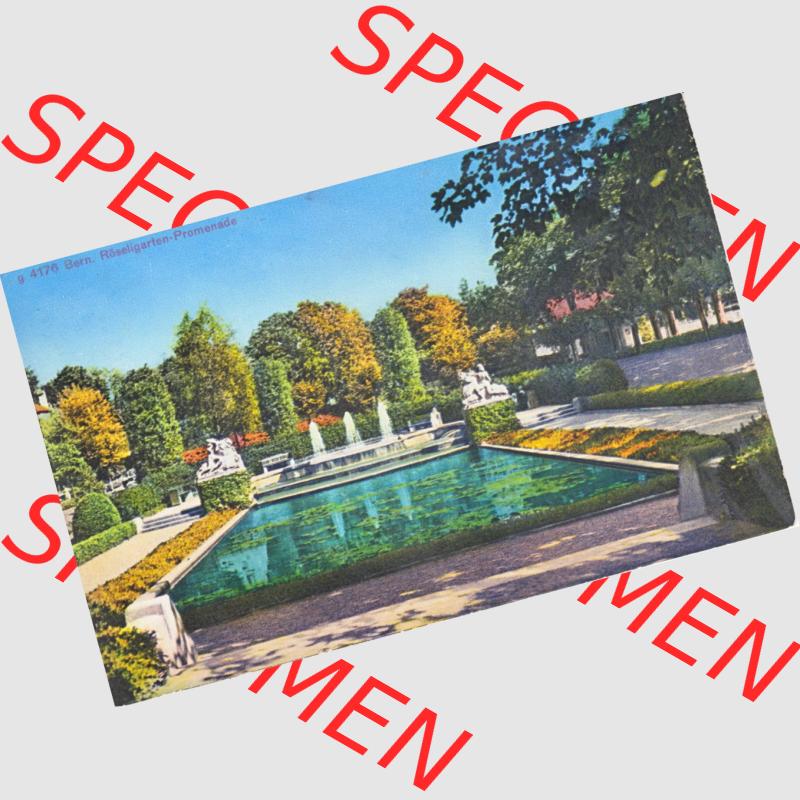 Ansichtskarte Schweiz, Karton Bern, Verwaltungskreis Bern-Mittelland, Stadt Bern, Lithografie vor 1945, 1933, 4176 Bern, Röseligarten-Promenade (1) Sammlung
