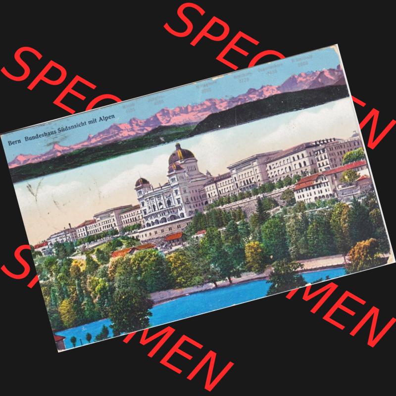 Ansichtskarte Schweiz, Karton Bern, Verwaltungskreis Bern-Mittelland, Stadt Bern, Lithografie vor 1945, 1910, Bern, Bundeshaus Südansicht mit Alpen (1) Sammlung