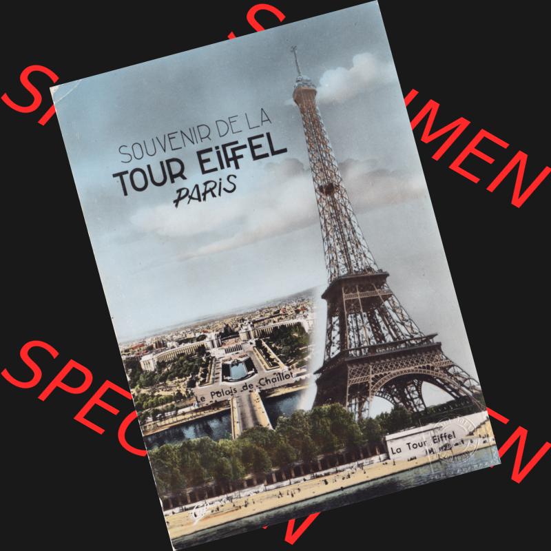 Frankreich Ansichtskarte Farbe 1958, Souvenid de la Tour Eiffel Paris (1) Sammlung