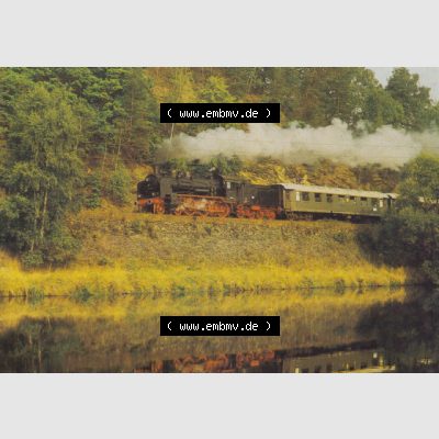 DDR Dampflokomotive aus Deutschland Museumslokomotive 38-1182 am Gewässer (1) Sammlung