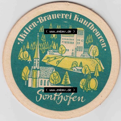 Bierdeckel Aktien-Brauerei Kaufbeuren, Sonthofen (2). Deutscher Katalog über deutsche Bierdeckel Aktienbrauerei Kaufbeuren aus... Sammlung
