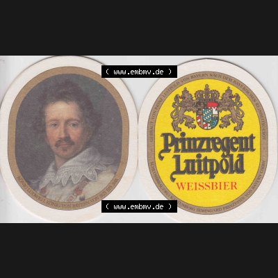 Bierdeckel Prinzregent Luitpold von Bayern Weißbier (11). Deutscher Katalog über deutsche Bierdeckel König Ludwig Schlossbrauerei Kaltenberg aus Bundesland Bayern,... Sammlung