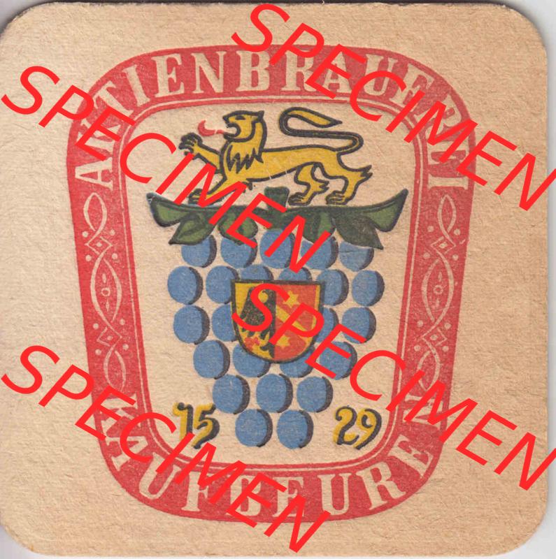 Bierdeckel Aktien Brauerei Kaufbeuren (2). Deutscher Katalog über deutsche Bierdeckel Aktienbrauerei Kaufbeuren aus Bundesland Bayern, zum katalogisieren deiner Sammlung Sammlung