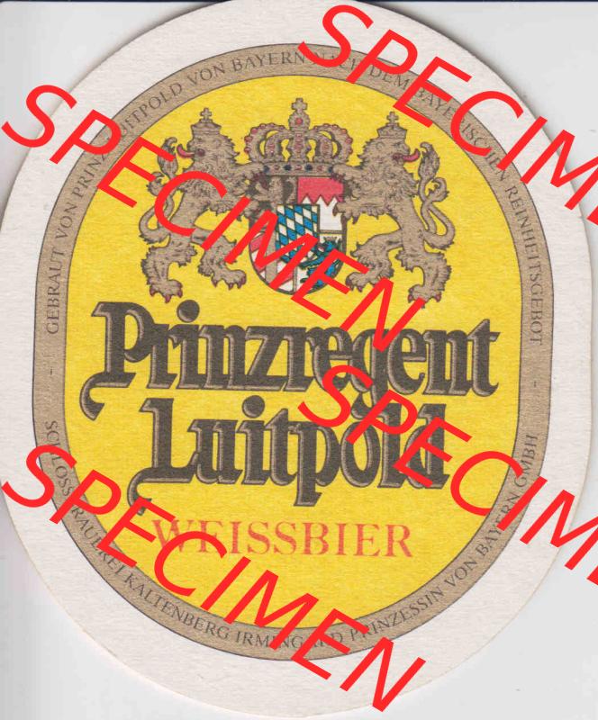 Bierdeckel Prinzregent Luitpold von Bayern Weißbier (1). Deutscher Katalog über deutsche Bierdeckel König Ludwig Schlossbrauerei Kaltenberg aus Bundesland Bayern,... Sammlung