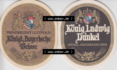 Bierdeckel König Ludwig Dunkel Köngl. Bayerisches Bier (4). Deutscher Katalog über deutsche Bierdeckel König Ludwig Schlossbrauerei... Sammlung
