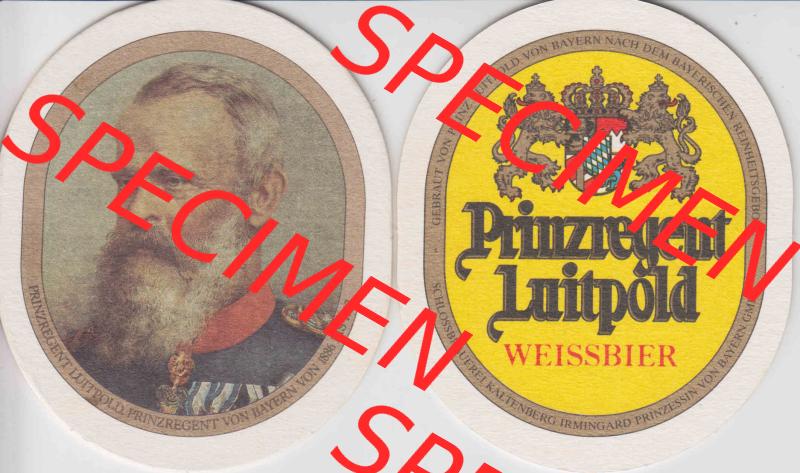 Bierdeckel Prinzregent Luitpold von Bayern Weißbier (12). Deutscher Katalog über deutsche Bierdeckel König Ludwig Schlossbrauerei Kaltenberg aus Bundesland Bayern,... Sammlung