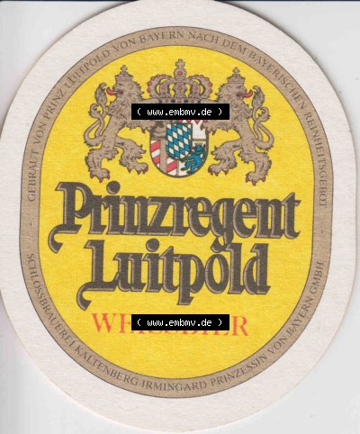 Bierdeckel Prinzregent Luitpold von Bayern Weißbier (1). Deutscher Katalog über deutsche Bierdeckel König Ludwig Schlossbrauerei... Sammlung