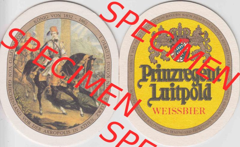 Bierdeckel Prinzregent Luitpold von Bayern Weißbier (15). Deutscher Katalog über deutsche Bierdeckel König Ludwig Schlossbrauerei Kaltenberg aus Bundesland Bayern,... Sammlung