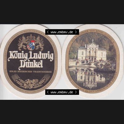 Bierdeckel Serie König Ludwig Dunkel, Edles Bayerisches Traditionsbier (2). Deutscher Katalog über deutsche Bierdeckel König Ludwig Schlossbrauerei Kaltenberg aus... Sammlung