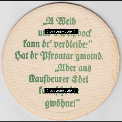 Bierdeckel Aktien-Brauerei Kaufbeuren, Pfronten (3). Deutscher Katalog über deutsche Bierdeckel Aktienbrauerei Kaufbeuren aus Bundesland Bayern, zum katalogisieren deiner... Sammlung
