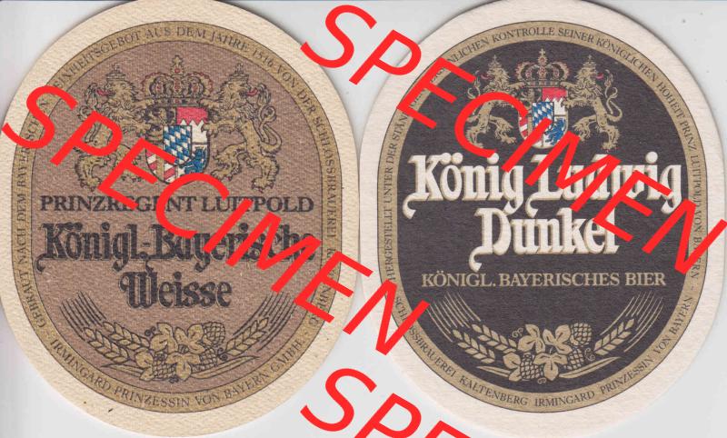 Bierdeckel König Ludwig Dunkel Köngl. Bayerisches Bier (4). Deutscher Katalog über deutsche Bierdeckel König Ludwig Schlossbrauerei Kaltenberg aus Bundesland... Sammlung