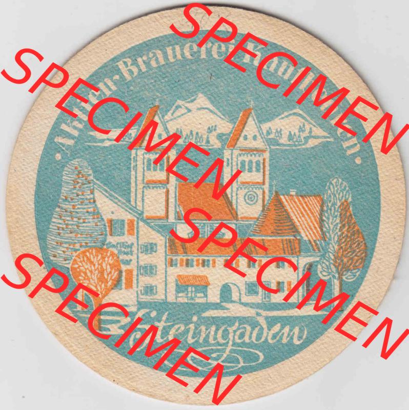 Bierdeckel Aktien-Brauerei Kaufbeuren, Steingaden (2). Deutscher Katalog über deutsche Bierdeckel Aktienbrauerei Kaufbeuren aus Bundesland Bayern, zum katalogisieren deiner... Sammlung