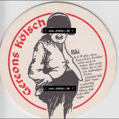 Bierdeckel Deutschland Gereons Kölsch Bibi (1). Deutscher Katalog über deutsche Bierdeckel Gereons Kölsch aus Bundesland Nordrhein-Westfalen, zum katalogisieren deiner... Sammlung